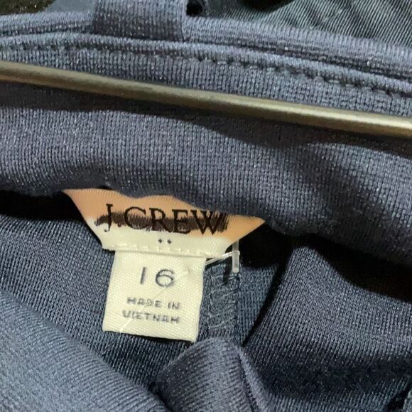 NWT J. Crew Blue Wide Leg Ultra High Rise Pleated Trouser Pants Size 16 - Picture 3 of 12